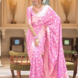 VILLE FASHION Woven Design Zari Art Silk Kanjeevaram Saree-image-99