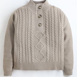 Cherry Crumble By Nitt Hyman Unisex Full Sleeves  High Neck Self Designed Sweater - Beige-image-73