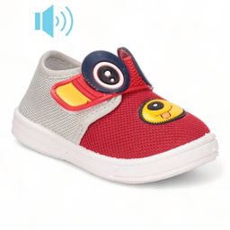 Lil Lollipop Colour Blocked Velcro Closure Musical  Booties - Red-image-92