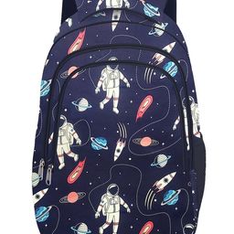 Frantic Premium Quality Blue Astronaut Boy School Bag for Kids - 17 inches-image-39