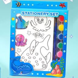 ZOE Aquarium Theme Colouring Activity Kit - Blue-26