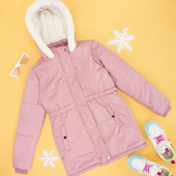 Pantaloons Junior Full Sleeves Solid Jacket - Dusty Pink-image-33