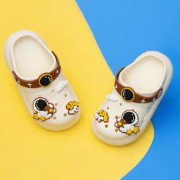 Yellow Bee Rubber Space Mission Themed Clogs- Cream-picture-16