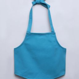Taffykids Cotton Lycra Sleeveless Solid Crop Top - Teal Blue-image-78