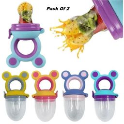 Baby Miniature Food Grade Silicone Baby Food Fruit Feeder Kids Pacifier Fruit And Vegetable Feeder PACK OF 2- COLOR MAY VARY-25