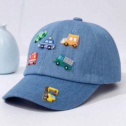 Ziory Cotton Cars Applique Detailed Cap - Blue-image-40