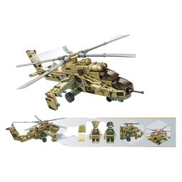 Magicwand Lego Compatible Military WW2 Mi-24 Hind Helicopter Toy Building Blocks with Props for Kids 212 Pcs-0