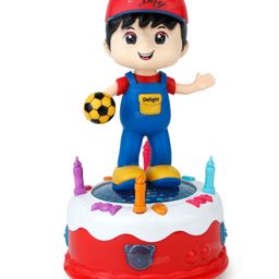 Fiddlerz Electric Cake Dancing Boy Toy with Light and Music 360 Rotation Detachable Doll Cake Accessories for Kids Boys and Girls 3+ Years (Multicolor)-picture-11