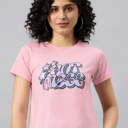 REPRISE Women Printed Raw Edge T-shirt-picture-45