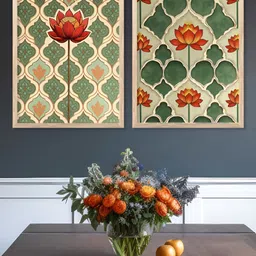Kotart Brown & Green 2 Piece Wood Floral and Botanical Wall Paintings-image-72