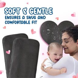 Sparkle Joy Reusable Diaper Insert Pack of 3 - Black image 3