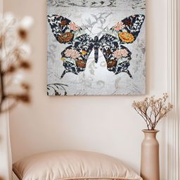 Art Street Grey & Black Butterfly Printed Canvas Wall Art-26