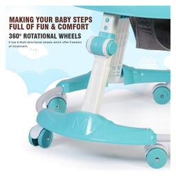 PlayRoots Multifunctional Ducky Walker with Removable Musical Tray & 2 Level Height Adjustment - Blue image 5