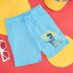 Pantaloons Junior Vista Blue Cotton Printed Shorts-picture-21