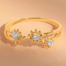 Mia by Tanishq 14k (585) Yellow Gold Ring for Women-picture-41