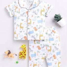 Clt.s Kids Off White Printed Shirt with Pants-image-86