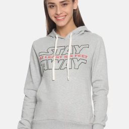 Campus Sutra Grey Full Sleeves Hooded Sweatshirt-image-32