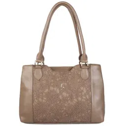 Mochi Brown Textured Medium Handbag-45
