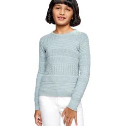 Global Desi Girl Blue Self Design Cardigan-image-83