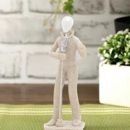 Tayhaa Lilac Polyresin Stone Finish Musician Showpiece - Set of 1-picture-30