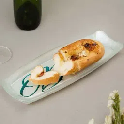 Home4U Transparent Glass 11 cm Serving Platter - Set of 1-46