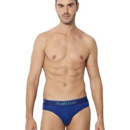 Van Heusen Regular Fit Colour Fresh Ultra Soft Solid Briefs - Sodalite Blue-image-20