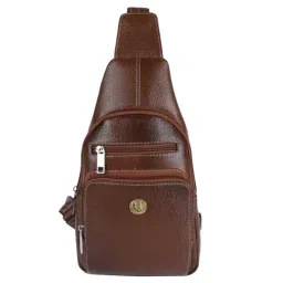 HiLEDER Brown Textured Medium Leather 12 inch Backpack-picture-38