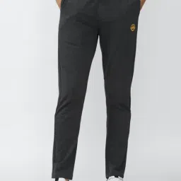 Van Heusen Grey Slim Fit Printed Track Pants-image-9