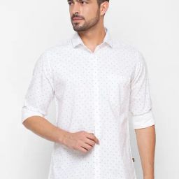 Spykar White Cotton Regular Fit Printed Shirt-picture-23