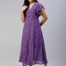 Melon by PlusS Purple Printed Maxi Dress-image-96