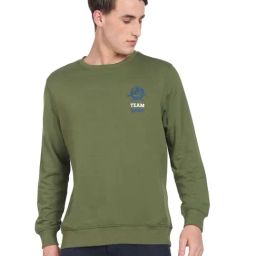 U.S. Polo Assn. Olive Cotton Regular Fit Printed SweatShirt-picture-43