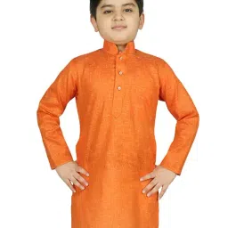 SG Yuvraj Kids Orange Solid Kurta-image-70