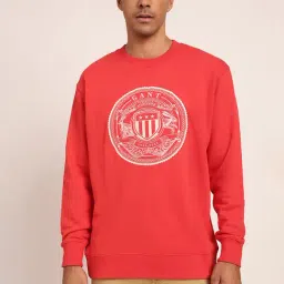 GANT Red Regular Fit Printed Sweatshirt-12