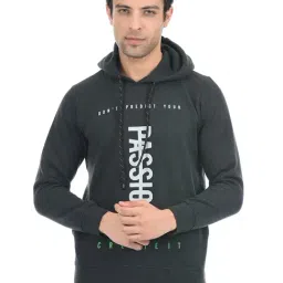 Cloak & Decker by Monte Carlo Dark Grey Regular Fit Hooded Sweatshirt-picture-11