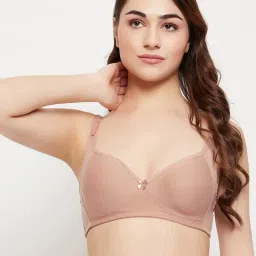 Clovia Dusty Pink Half Coverage Non-Padded Demi Cup Bra-image-55
