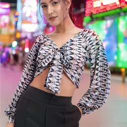 DressBerry Modern Hippie Tie-Up Crop Top-image-92