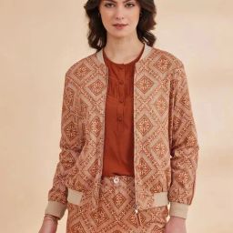B77 Azra Jacket Printed Bomber Jacket-image-25