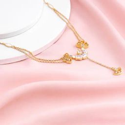 GIVA 925 Silver Bhumi Golden Elegant Eyebright Lariat Necklace for Women & Girls-image-5