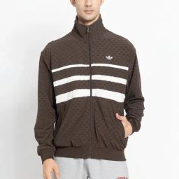 Adidas Originals Brown Q12 MONOGRAM T Jacket-image-68