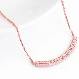 GIVA 925 Silver Rose Gold Slender Necklace for Women & Girls-image-70