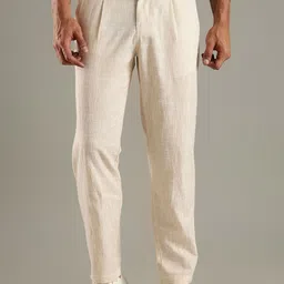 Thomas Scott Men Smart Straight Fit Easy Wash Pleated Trousers-image-44
