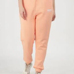 Guess Peach Cotton Solid Joggers-image-4