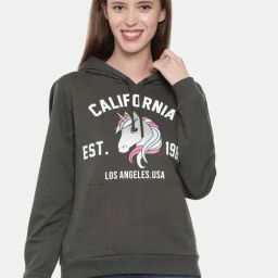 3PIN Black Cotton Printed Hoodie-image-11