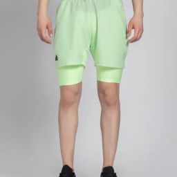adidas Tennis HEAT.RDY Green Regular Fit 2N1 Sports Shorts-image-11