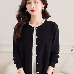 StyleCast Women Round Neck Long Sleeve Cardigan-picture-29