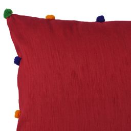 RANGDESI Red Set of 3 Solid Square Cushion Covers image 4