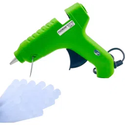 CRAFTYGUN 40 W Trigger Feed Hot Glue Gun Green with 15 Stick, FD-40 W-17