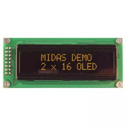 MIDAS DISPLAYS OLED, 2X16, YELLOW/GREEN ON BLACK, MCOB21605B1V-EYP-image-39