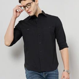celio celio* Black Regular Fit Cotton Shirt-picture-16