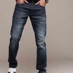 WROGN Men Slim Fit Heavy Fade Stretchable Jeans-picture-43